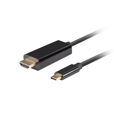Lanberg USB-C to HDMI Cable, 1 m 4K/60Hz, Black | Lanberg | USB-C to HDMI Cable | CA-CMHD-10CU-0010-BK | 1 m