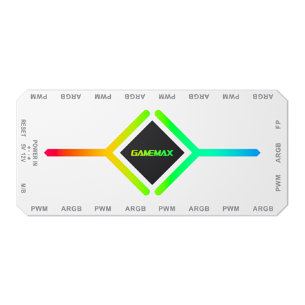 Gamemax | V4.0 ARGB PWM HUB WT | Hub for Gaming Chassis