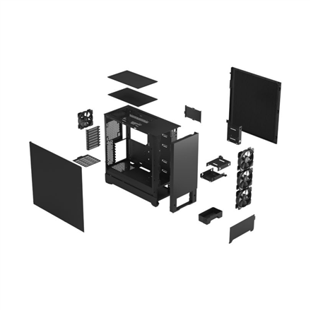 Fractal Design | Pop XL | Side window | Black Solid | E-ATX up to 280 mm, ATX , mATX, Mini ITX | ATX