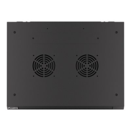 Lanberg | Rack cabinet 19" wall-mount 9U/600x450 for self-assembly with metal door (flat pack) | WF01-6409-00B | Black