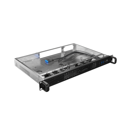 Lanberg Rackmount server chassis ITX 300/10 19"/1U | SC01-3001-10B | Black