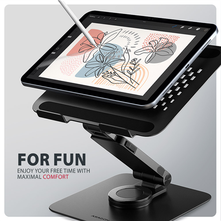 AXAGON STND-LRB stand with 360° rotation for laptops and tablets | Adjustable Height, Angle | 10-17.3 " | Maximum weight (capacity) 5 kg | Black