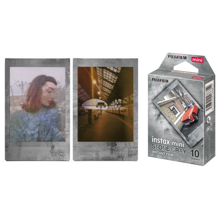 Fujifilm | Instant Photo Plates | Instax Mini Stone Gray | 54 x 86 mm | Image size: 46 x 62 mm | Quantity 10