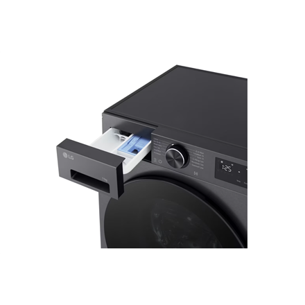LG Washing machine | F4X5011TBB | Energy efficiency class A | Front loading | Washing capacity 11 kg | 1400 RPM | Depth 57 cm | Width 60 cm | Display | LED | Steam function | Direct drive | Wi-Fi | Matte Black