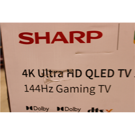 SALE OUT. Sharp 50HR7265E 50" (126cm) QLED 144Hz 4K Ultra HD Google TV, Dolby Vision, Dolby Atmos, Central Stand | SALE OUT. Sharp 50HR7265E | 50 | Smart TV | Google TV | Black | DAMAGED PACKAGING, SCRATCHED ON THE SCREEN