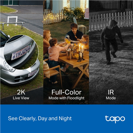 TP-LINK Tapo C710 | Pan/Tilt Security Floodlight Camera | 3 MP | F/2.0 | IP65 | H.264 | microSD up to 512 GB