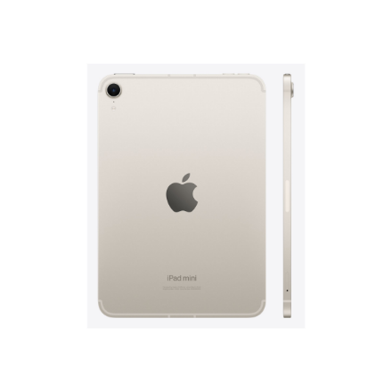 Apple | iPad mini Wi-Fi + Cellular | 8.3 " | Starlight | IPS | 2266 x 1488 pixels | Apple A17 Pro | 256 GB | 3G | 4G | 5G | Wi-Fi | Front camera | 12 MP | Rear camera | 12 MP | Bluetooth | 5.3 | iPadOS | USB-C charging cable
