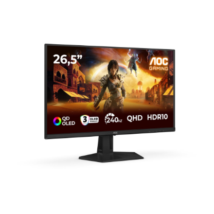 AOC Q27G41ZDF | 27 " | QD-OLED | QHD | 16:9 | 240 Hz | 0.03 ms | 2560 x 1440 pixels | 400 cd/m² | HDMI ports quantity 1 | Black