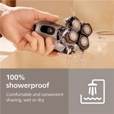 Philips Head Shaver | Pro 5000 Series HS5980/15 | Operating time (max) 60 min | Wet & Dry | Lithium | Deep Black