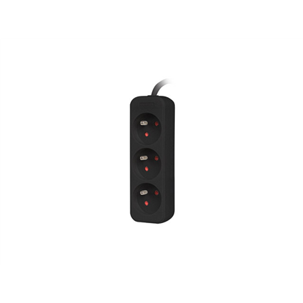 Lanberg Cable Power Strip, 3X French Outlets Quality-Grade Copper, 1.5 m | PS0-03E-0150-BK