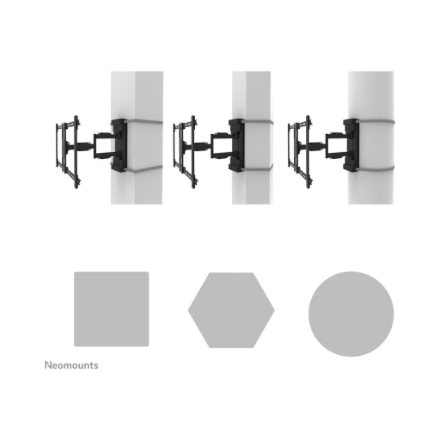 Neomounts Pillar Mount | WL40S-910BL16 | Levelling, tilt, swivel, depth | 40-70 " | Maximum weight (capacity) 45 kg | Black