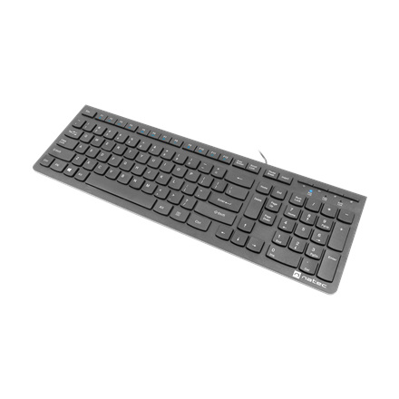 Natec | Keyboard | Discus 2 Slim | Standard | Wired | US | Black