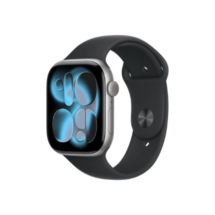 Apple Watch Series 11 GPS + Cellular 46mm Space Grey Aluminium Case with Black Sport Band - M/L | Apple