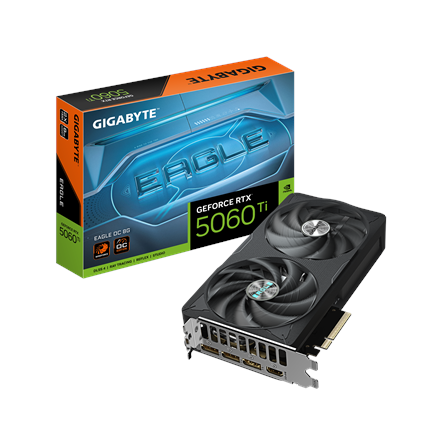 Gigabyte GeForce RTX 5060 Ti EAGLE OC 8G | NVIDIA | 8 GB | GeForce RTX 5060 Ti | GDDR7 | HDMI ports quantity 1 | PCI-E 5.0