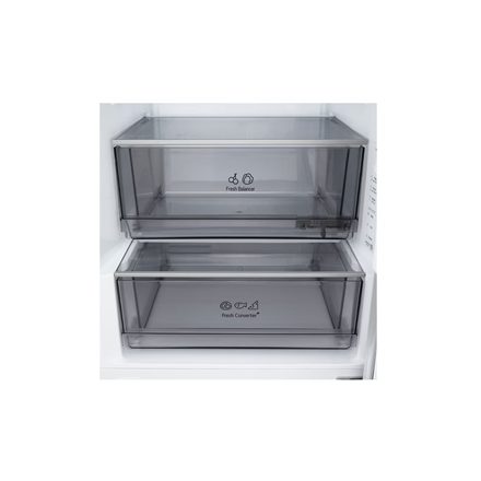 LG Refrigerator | GBBS322CSW | Energy efficiency class C | Free standing | Combi | Height 203 cm | Fridge net capacity 262 L | Freezer net capacity 113 L | Display | 34 dB | White