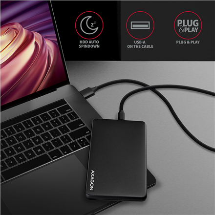 AXAGON Screwless USB 3.2 Gen 1 - SATA 6G external box for 2.5" SSD/HDD | EE25-SLC