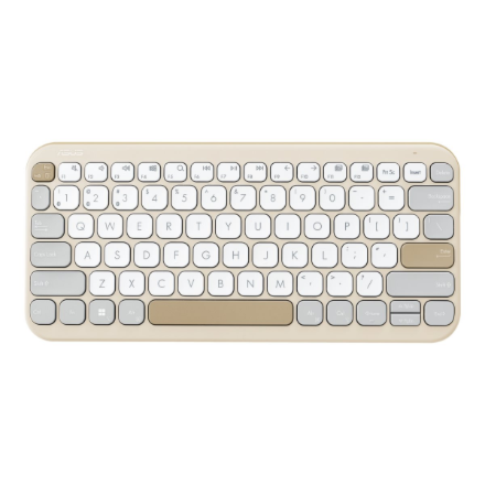 Asus Marshmallow KW100 | Keyboard | Wireless | US International | Oat Milk