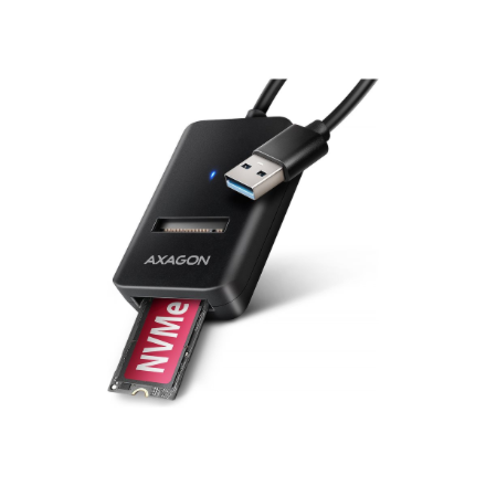 AXAGON USB-A 10Gbps - M.2 NVMe and SATA SSD Adapter | ADM2-AM