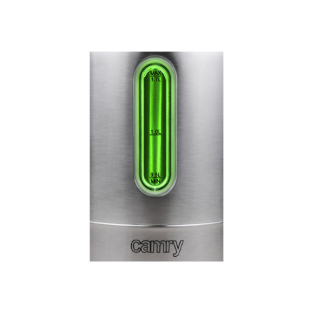 Camry | Kettle | CR 1253 | With electronic control | 2200 W | 1.7 L | Stainless steel | 360° rotational base | Stainless steel