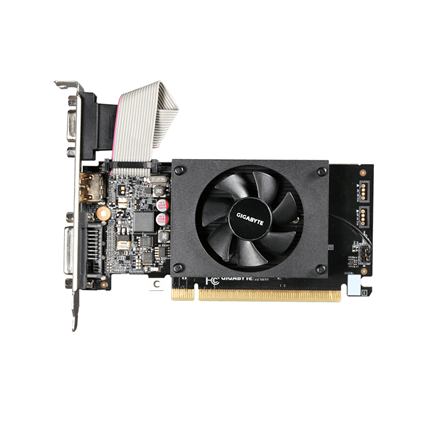 Gigabyte | GV-N710D3-2GL 2.0 | NVIDIA | 2 GB | GeForce GT 710 | DDR3 | Cooling type Active | DVI-D ports quantity 1 | HDMI ports quantity 1 | PCI Express 2.0 | Memory clock speed 1600 MHz | Processor frequency 954 MHz | VGA (D-Sub) ports quantity 1