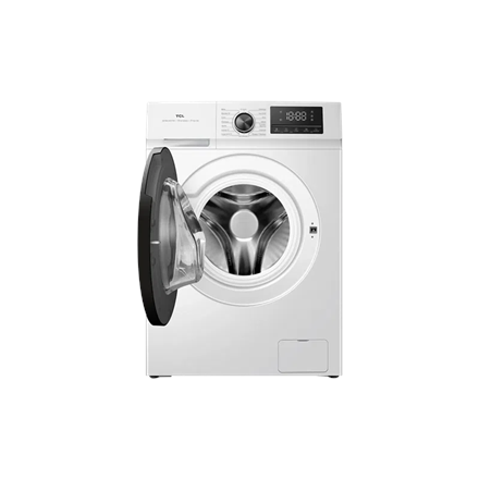 TCL Washing machine | FF1024WA2 | Energy efficiency class A-10% | Front loading | Washing capacity 10 kg | 1400 RPM | Depth 61 cm | Width 59.5 cm | Display | LED | Steam function | White