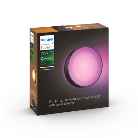 Philips Hue WCA Daylo Outdoor Wall Lantern, Black | 15 W | 2000-6500 Hue White Colour Ambiance