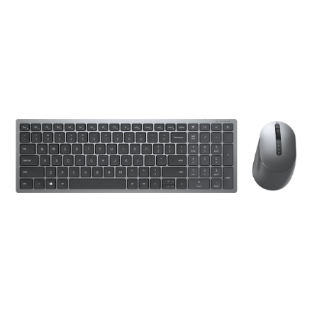 Dell | Keyboard and Mouse | KM7120W | Keyboard and Mouse Set | Wireless | Batteries included | Bluetooth | Wireless connection | US | Titan Gray
