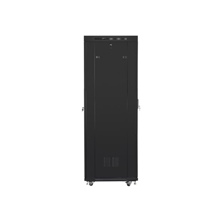 Lanberg | Rack cabinet 19" free-standing 42U/600x800 (flat pack) with glass door, LCD | FF01-6842-12BL | Black
