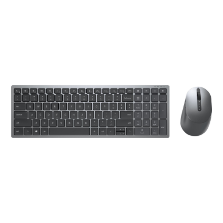 Dell | Keyboard and Mouse | KM7120W | Keyboard and Mouse Set | Wireless | Batteries included | Bluetooth | Wireless connection | Russian | Titan Gray