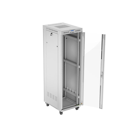 Lanberg | Rack cabinet 19" free-standing 42U/600x800 (flat pack) with glass door, LCD | FF01-6842-12SL | Grey