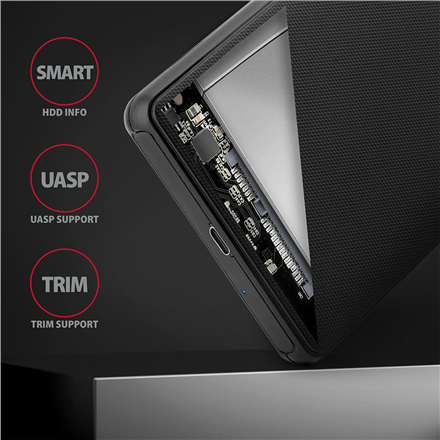 AXAGON Screwless USB 3.2 Gen 1 - SATA 6G external box for 2.5" SSD/HDD | EE25-SLC
