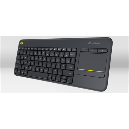 Logitech | K400 Plus | Keyboard with Trackpad | Wireless | US | Black