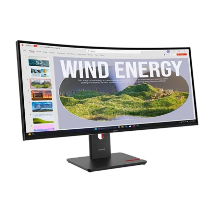 Lenovo | ThinkVision | T34WD-40 | 34 " | VA | 21:9 | 120 Hz | 4 ms | 3440 x 1440 pixels | 300 cd/m² | HDMI ports quantity 1 | Eclipse black | Warranty 36 month(s)