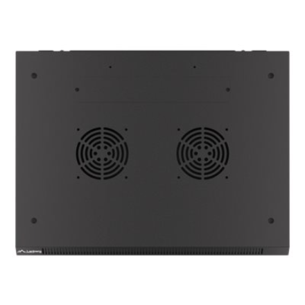 Lanberg | Rack cabinet 19" wall-mount 12U/600x450 for self-assembly with metal door (flat pack) | WF01-6412-00B | Black