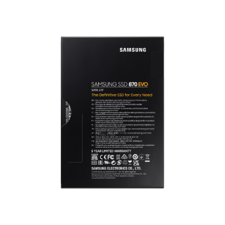 Samsung | SSD | 870 EVO | 500 GB | SSD form factor 2.5" | Solid-state drive interface SATA III | Read speed 560 MB/s | Write speed 530 MB/s