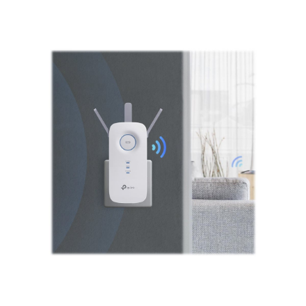 TP-LINK | Extender | RE450 | 802.11ac | 2.4GHz/5GHz | 450+1300 Mbit/s | 10/100/1000 Mbit/s | Ethernet LAN (RJ-45) ports 1 | MU-MiMO No | no PoE | Antenna type 3xExternal
