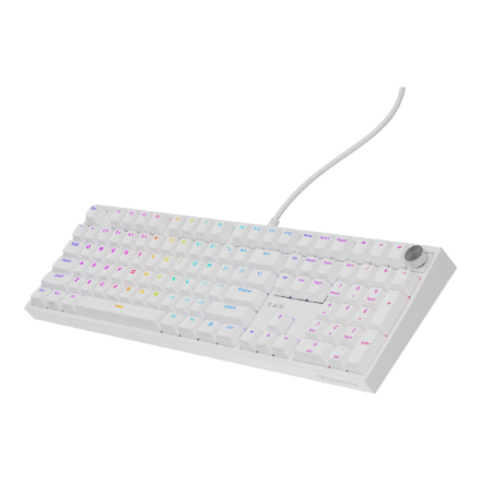 Genesis Thor 404 | Mechanical Gaming Keyboard | Wired | US | Outemu Peach Silent | White