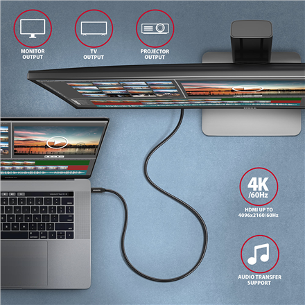 AXAGON | Data and charging USB 2.0 cable | BUCM32-CM20AB | USB Type-C to USB Type-C
