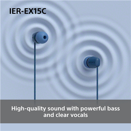 Sony Earbuds | IER‑EX15C | Wired | In-ear | Microphone | White