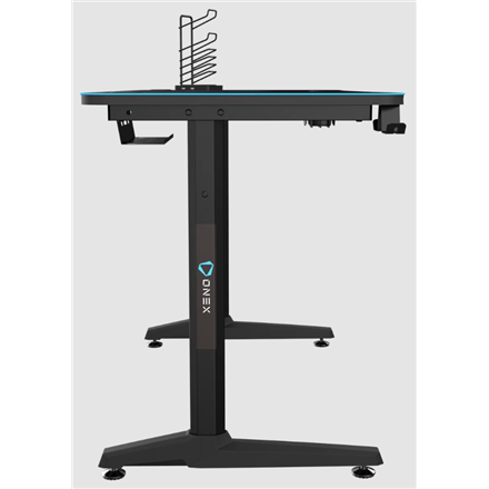Onex | Gaming Desk w/Cup holder, headset hook, Gamepad holder, Full coverage mouse pad | GD1200H | Black