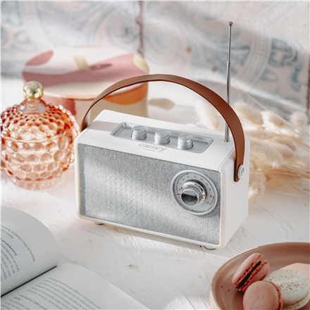 Camry | Speaker with radio | CR 1902 W | White | Wireless connection