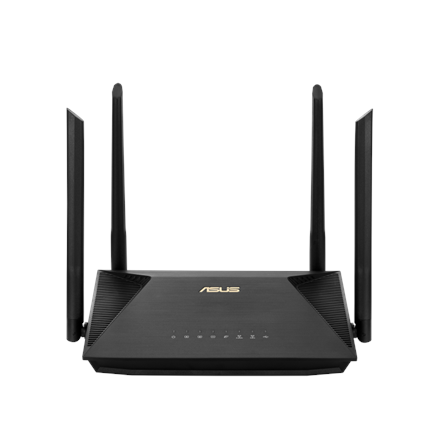 Wireless AX1800 Dual Band Gigabit Router | RT-AX53U | 1201+600 Mbit/s | Ethernet LAN (RJ-45) ports 4 | Mesh Support No | MU-MiMO Yes | No mobile broadband | Antenna type  External antenna x 4 | 36 month(s)