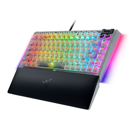 Razer Hot-swappable Mechanical Gaming Keyboard | BlackWidow V4 75% | Gaming Keyboard | Wired | US | Razer Mechanical Switches (Tactile) | Phantom White Edition
