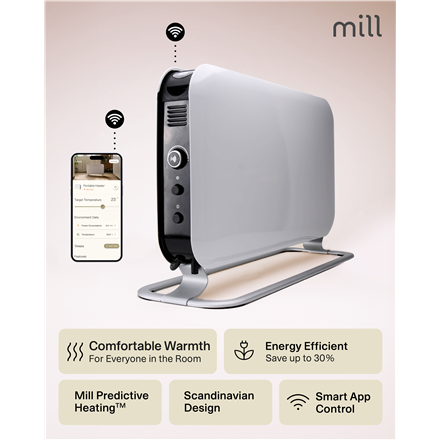 Mill | Heater | CO1200WIFI3 GEN3 | Convection Heater | 1200 W | Number of power levels 3 | Suitable for rooms up to 14-18 m² | White | N/A