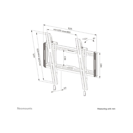 Neomounts Wall mount | WL35-550BL14 TV mount wall | Tilt | 32-75 " | Maximum weight (capacity) 50 kg | Black