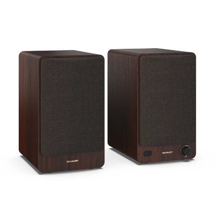 Sharp CP-SS30 Bookshelf Speakers, Brown | Sharp | Speakers | CP-SS30(BR) Bookshelf | 60 W | Bluetooth | Brown | Wireless connection