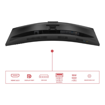 AOC | CU34E4CW | 34 " | VA | UWQHD | 120 Hz | 4 ms | 3440 x 1440 pixels | 350 cd/m² | HDMI ports quantity 2 | Black