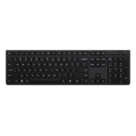 Lenovo Professional Wireless Rechargeable Keyboard | Keyboard | Wireless | Bluetooth | Lithuanian | Grey