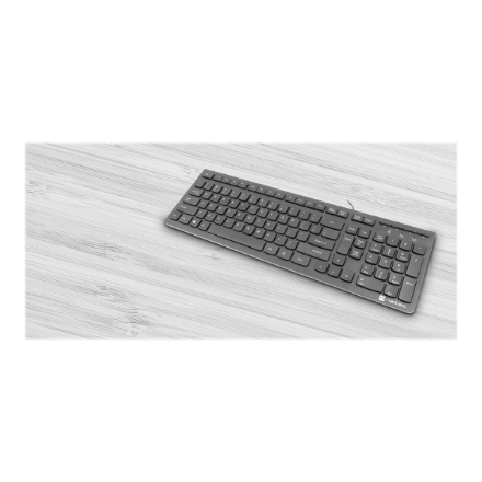 Natec | Keyboard | Discus 2 Slim | Standard | Wired | US | Black