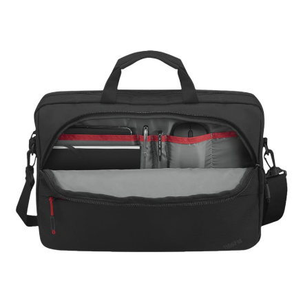 Lenovo | ThinkPad Essential 15.6" Topload (Sustainable & Eco-friendly, made with recycled PET: Total 7.5% Exterior: 24%) | Essential | Fits up to size 16 " | Topload | Black | Shoulder strap